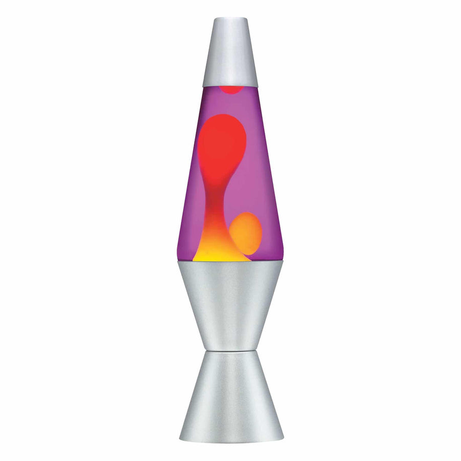 14.5" LAVA LAMP - YELLOW/PURPLE/SILVER [5YIU]