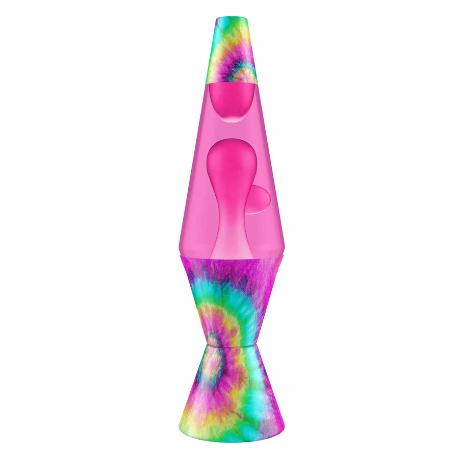 14.5" LAVA LAMP - TIE DYE PINK SPIRAL [NE7K]