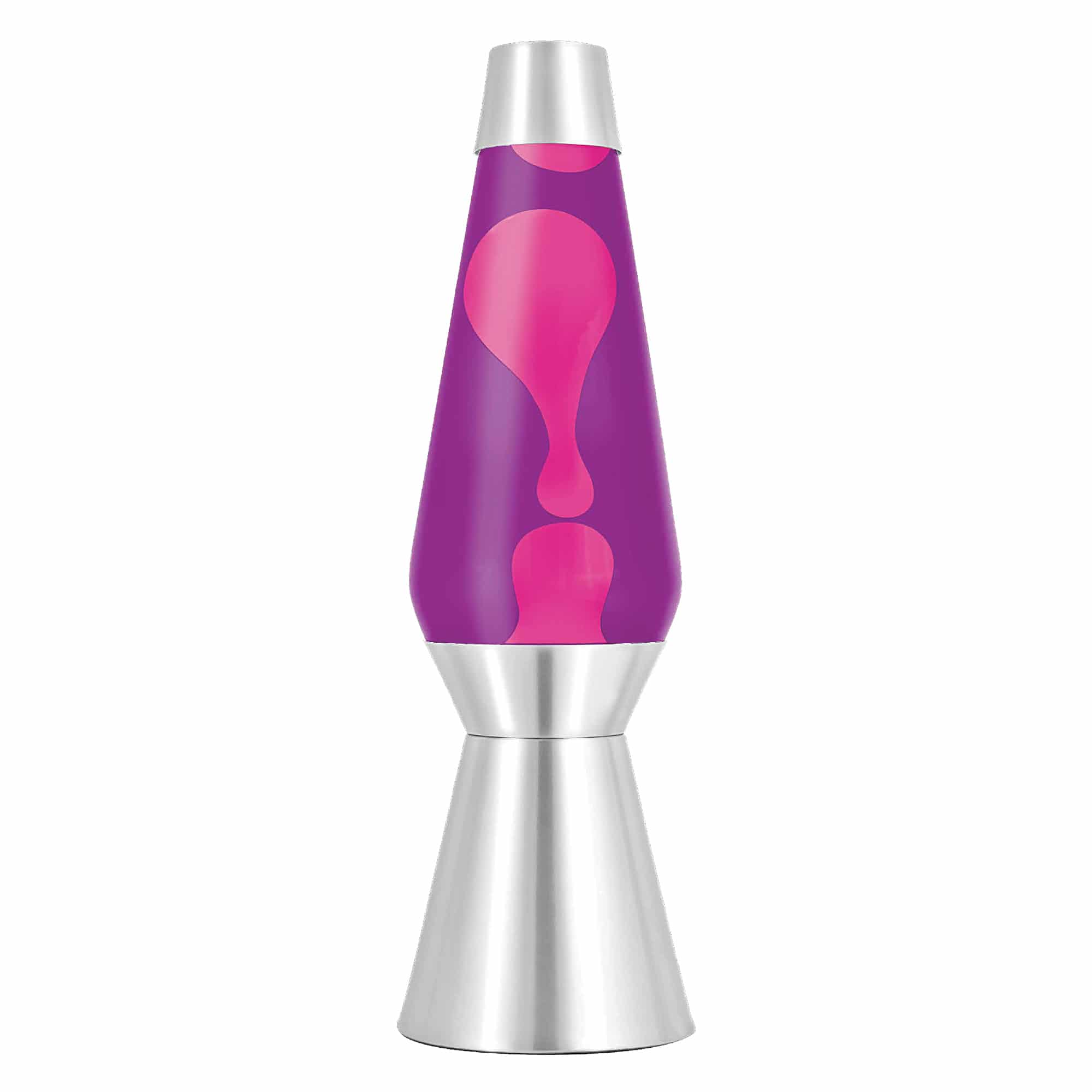 27" LAVA� Lamp Grande - pink wax, purple liquid, silver base and cap